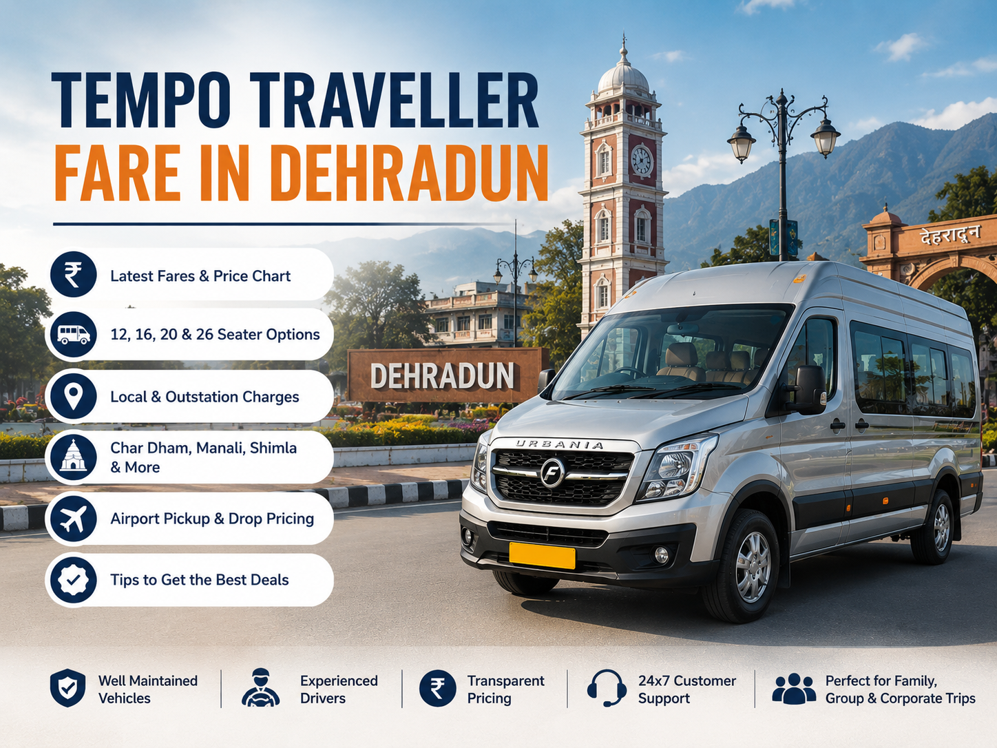 Tempo Traveller Fare in Dehradun: Complete Price Guide (Updated 2026)